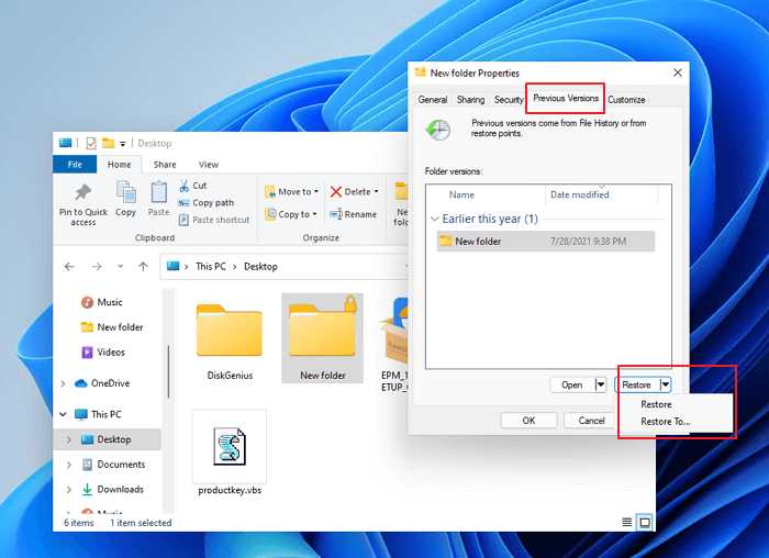 Windows 11 deleted files restore