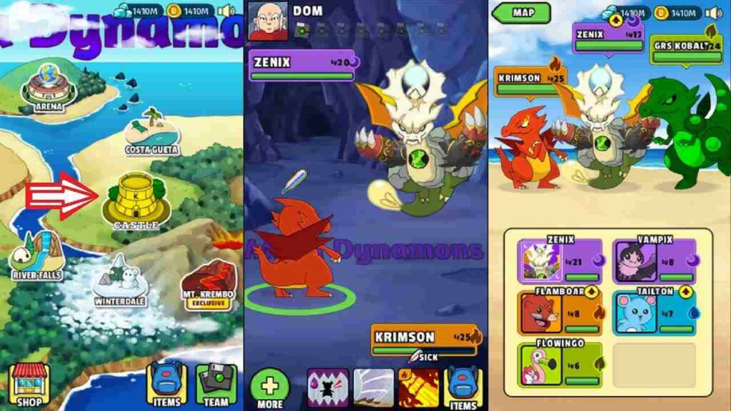 Dynamons world mod apk image